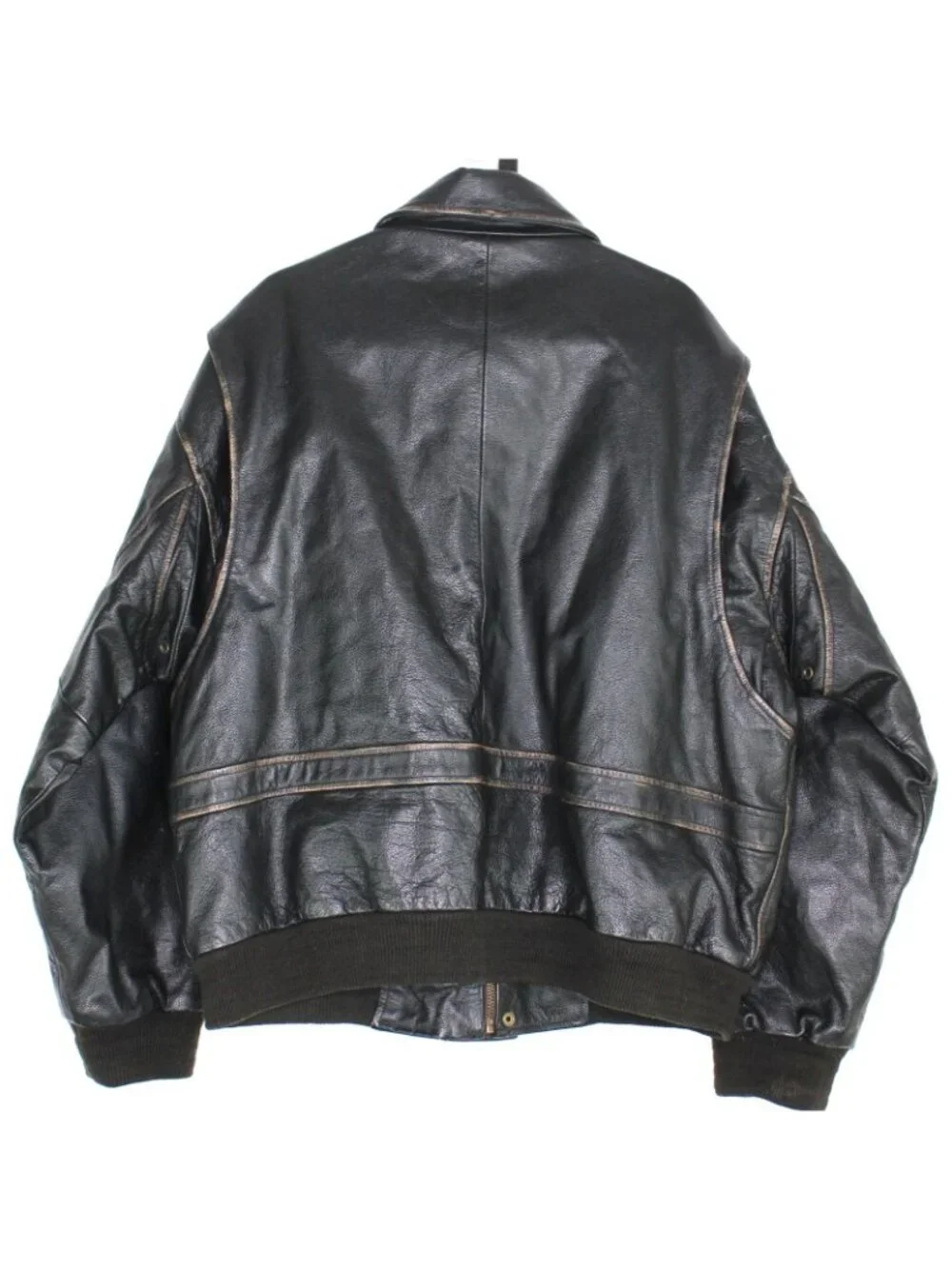 Vintage St Johns Bay Mens XL Flyers Flight Leather Jacket O1020
